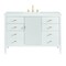 James Martin Vanities 48'' Vanity, Bright White w/ 3 CM Arctic Fall Solid Surface Top 485-V48-BW-3AF - alternate 1